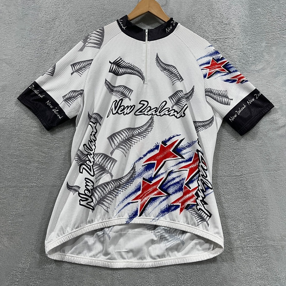Ultimo Cycling Jersey Mens 3XL New Zealand Black White 1/4‎ Zip Mountain Bike